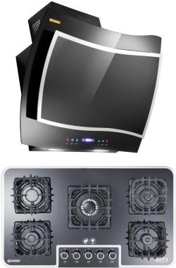 هود و اجاق گاز صفحه ای درخشان مدل فریز g637