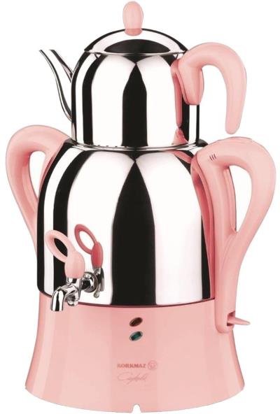 سماور برقی کرکماز مدل KOLIK کد 341 به همراه ست 3 عددی اردورخوری