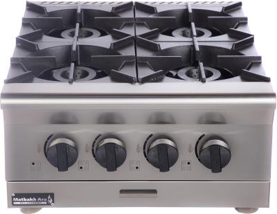 اجاق گاز صنعتی 4 شعله رومیزی مطبخ آرا مدل B02
