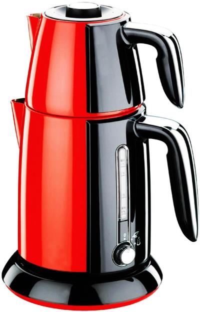 چای ساز کرکماز مدل TAKCHAEI کد 347 به همراه ست 6 عددی جا شمعی رنگی