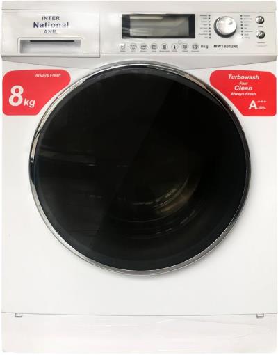 ماشین لباسشویی اینترنشنال آنیل مدل MWT 801240 ظرفیت 8 کیلوگرم
